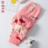 Kids' Fleece-Lined Winter Pants - Thick Base Layer for Boys & Girls, Cozy Sleepwear, Ankle-Cuff Design