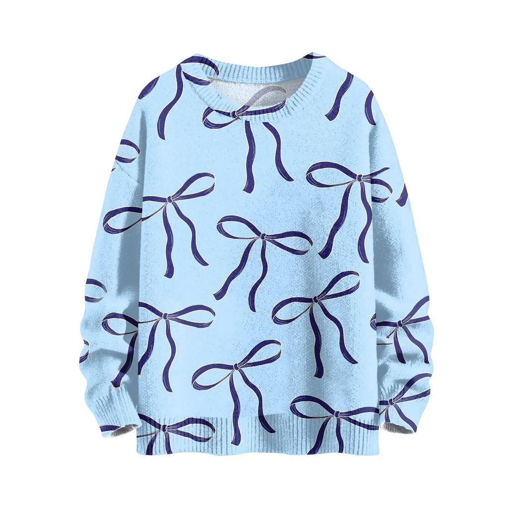 Счастливые толстовки для женщин вязаный свитер симпатичная рубашка осенний круглый вырез пуловер топы