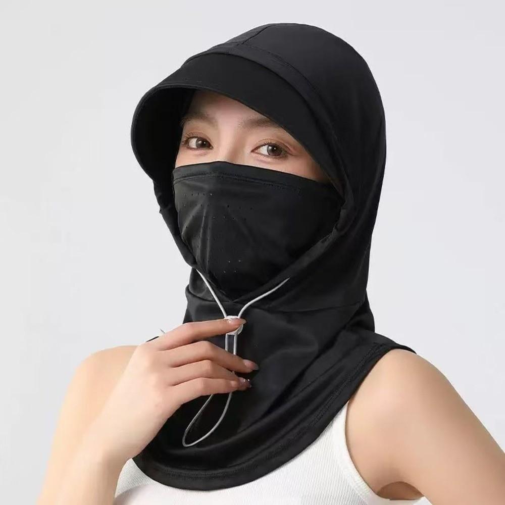 Ice Silk Balaclava Hat Dual Use Sunscreen Full Face Cover Thin Cycling Sun Protection Mask  Hiking