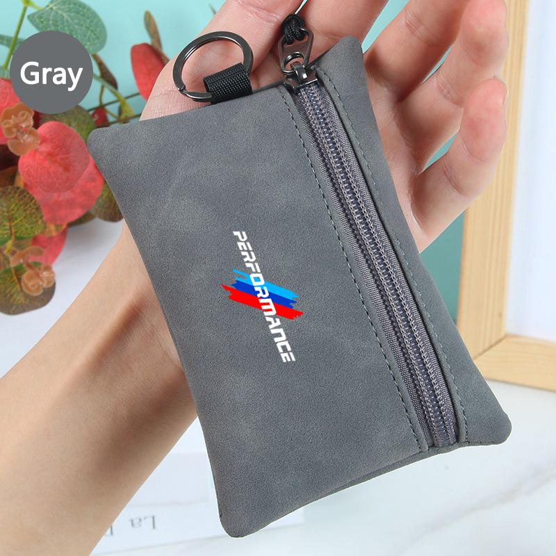 Portable Suede Car Key Bag Zipper Wallets Card Coin Pouch For BMW Performance X1 X3 X4 X5 E46 E90 F20 E60 E39 F10 M1 M2 M3 M5 M6 GR3