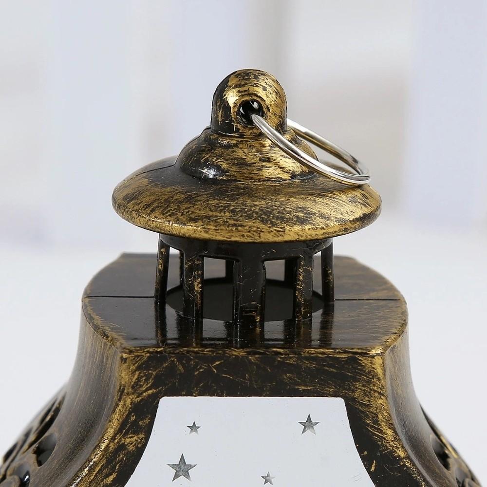 New Eid Mubarak Moon Ramadan Decoration LED Lantern Plastic Handheld Moon Lantern Castle Lights Islamic Party Decoration