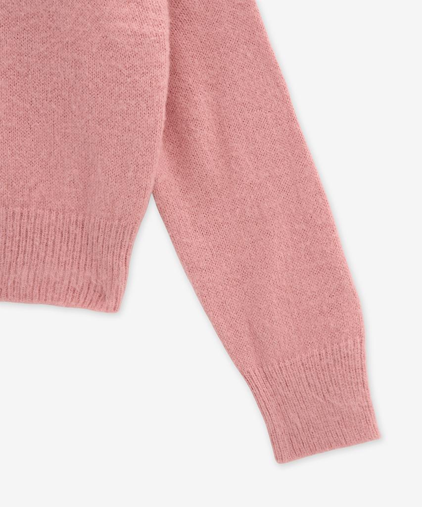 HARDCORE HAPPINESS Hch Logo Round Neck Wool Knit_Pink
