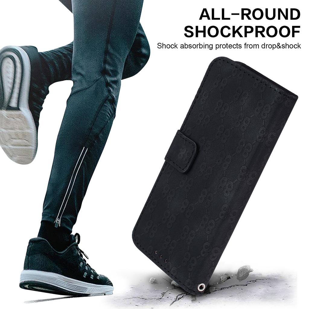 Для Realme 11 4G (159,9x73,3x7,95 мм) Кожаный чехол-кошелек с подставкой, двойная форма восьмерки