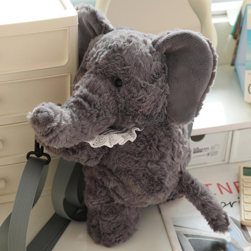 Spring plush backpack children's bear bag girls travel pink rabbit backpack birthday gift