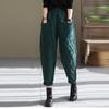 Women's Solid Color Plus-size Cotton Vintage Casual Thickened Haren Pants Pants