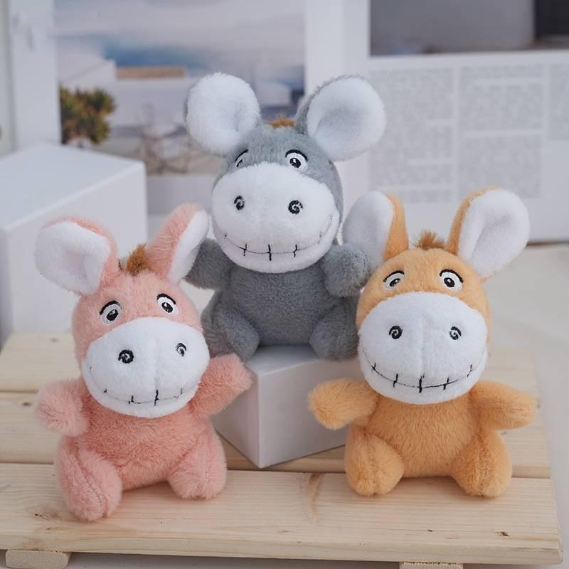 Adorable Plush Donkey Keychain Soft Stuffed Animal Toy Cute Donkey Doll