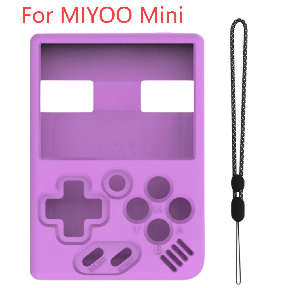 Защитный чехол для игровой консоли MIYOO Mini Plus Силиконовый чехол Рукав для игровой консоли Скин Противоскользящий со шнурком для MIYOO Mini