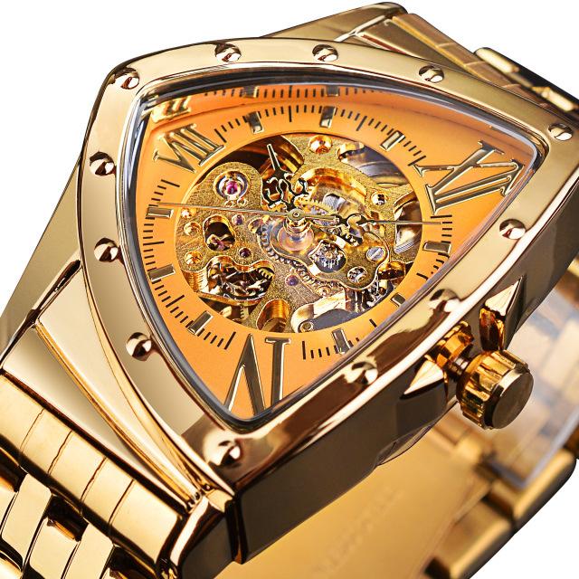 Forsining New Men's Fashion Casual Hollow Watch Automatic Mechanical Watch GMT1199-2-A