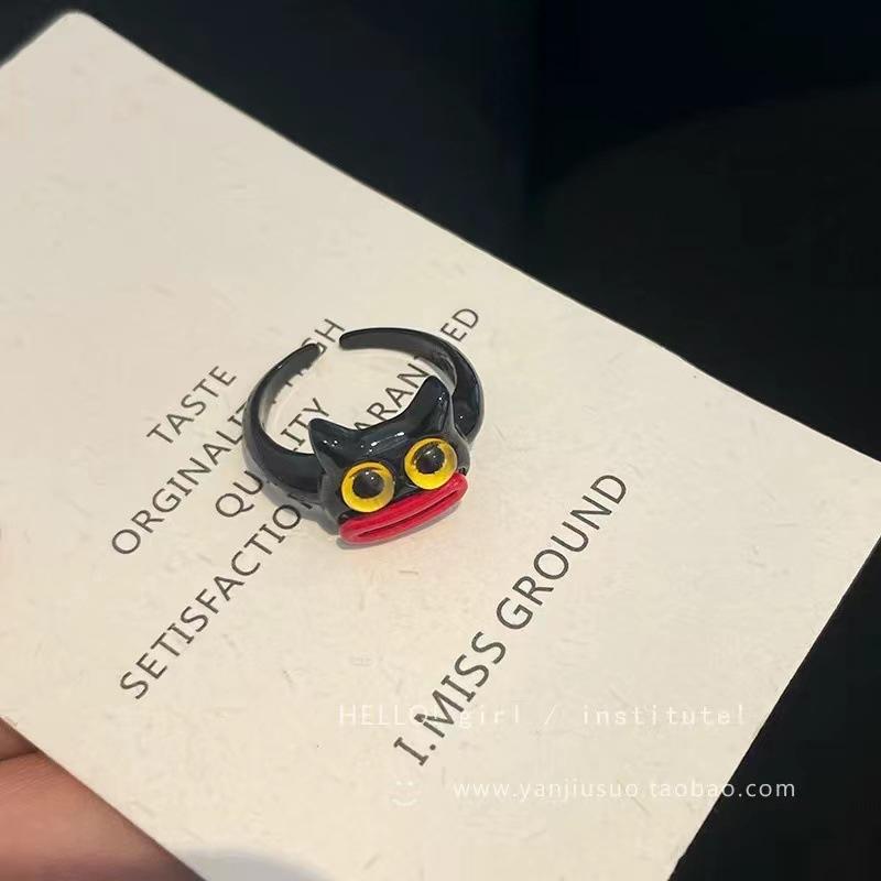 Милое детское кольцо с пандой, чувство дизайна, простой темперамент, нишевое, универсальное, сладкое, кольцо высокой ценности