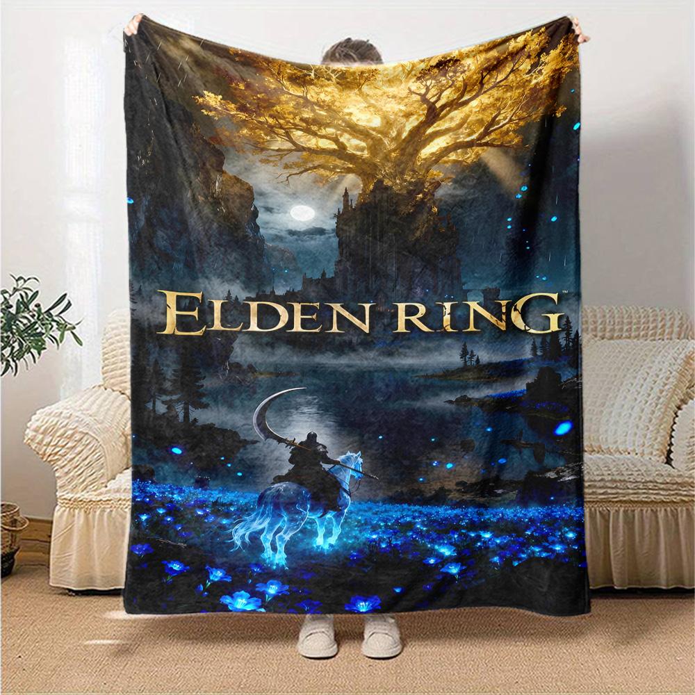 1pc Blanket - Game E-ELDEN R-RING Print Design,Lightweight Blanket for Sofa,Bed- Soft &Warm,Gift for All Seasons
