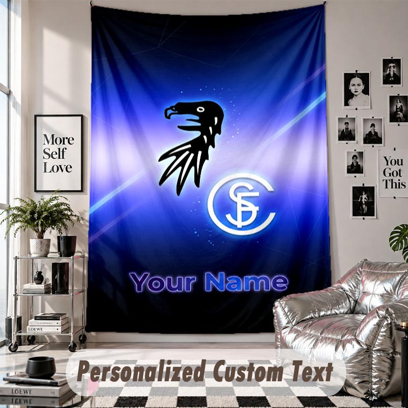 Wall Hanging Tapestry With Custom Name & Text, SC Freiburg FC Decorative Tapestry For Bedroom