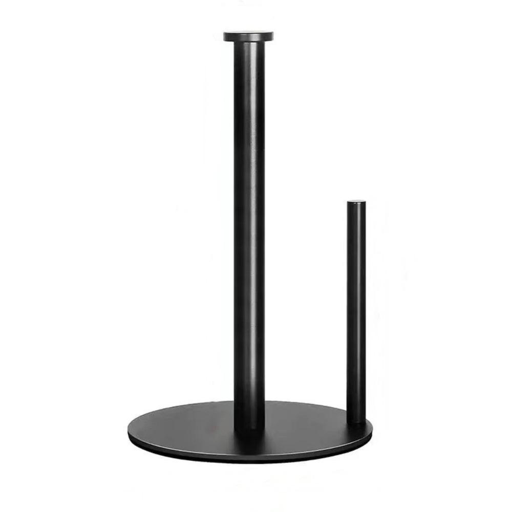 Stainless Steel Paper Towel Holder Weighted Base Roll Organizer  Kitchen Countertop