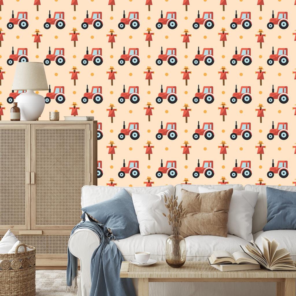 Tractors wallpaper for living room and bedroom 50x1000