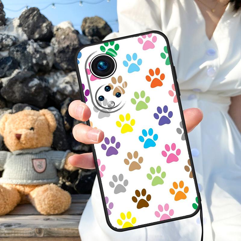 Cat Dog Paws Case For Honor X9b X8b X8 X9 X6a X7a X8a X9a Honor Magic 6 5 Pro 50 70 90 Lite Back Cover