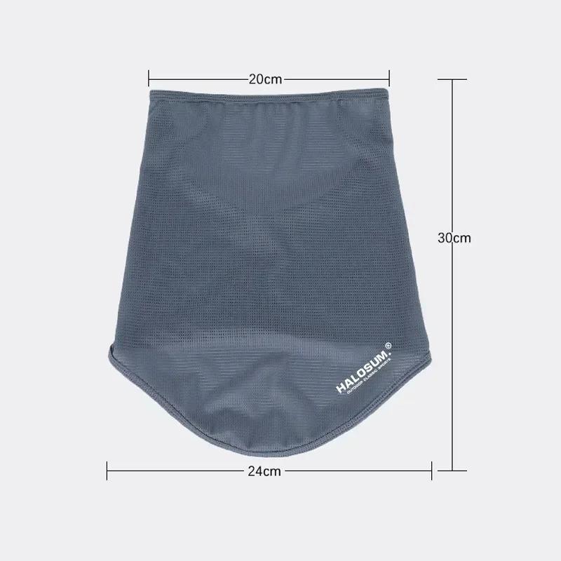 Шарф-бандана из ледяного шелка, полумаска для рыбалки/велоспорта/бега, дышащая сетчатая маска для лица, прохладный трубчатый шарф для спорта и походов