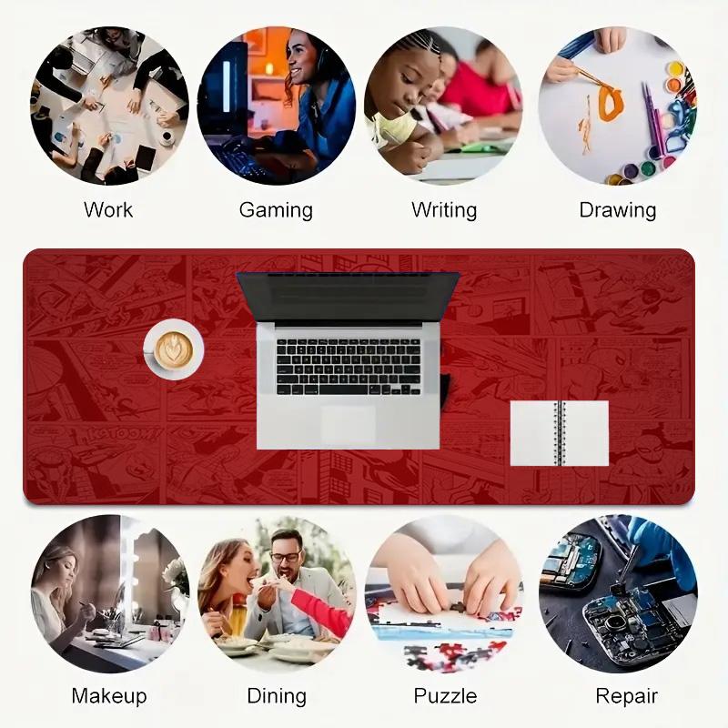 Spiderman Xl Gaming Mouse Pad Nonslip Rubber Base Stitched Edge Waterproof Desk Mat For Pc Laptop Gamer Office Computer Accessories C929601