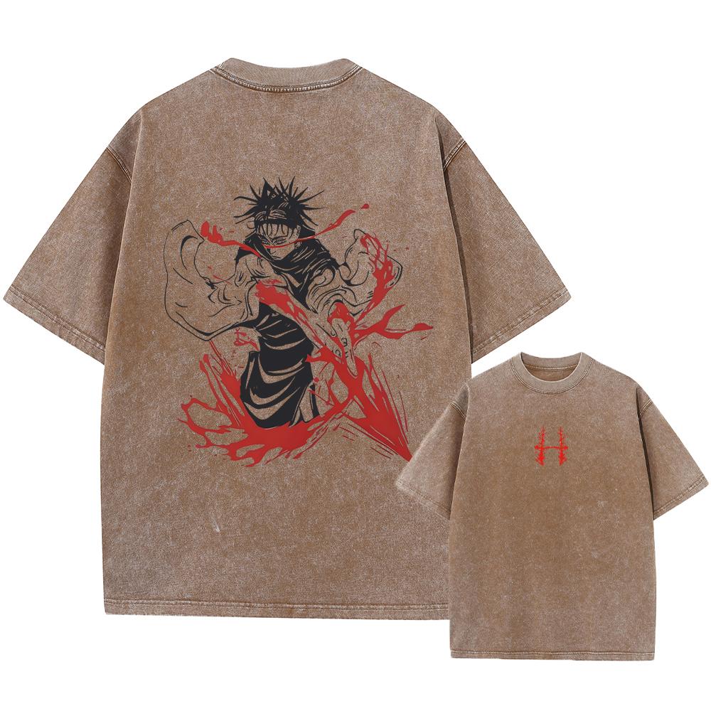 Anime Jujutsu Kaisen Hip Hop Streetwear Harajuku T Shirt Print Tshirt Men Summer Short Sleeve Cotton Loose Tops Tees