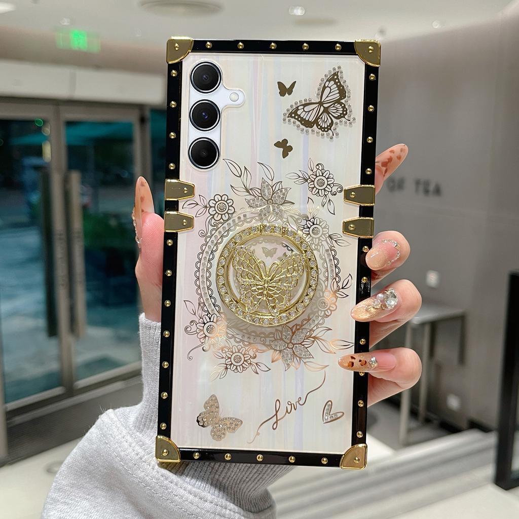 Чехлы для Samsung Galaxy A36 5G/A56 5G с украшением из страз и рисунком бабочек, из ТПУ+ПК