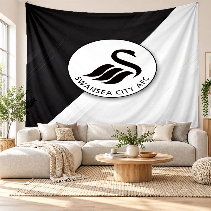 Swansea City Wall Tapestry, Soft Fabric Wall Hanging, Decorative Backdrop For Bedroom Home Wall Art