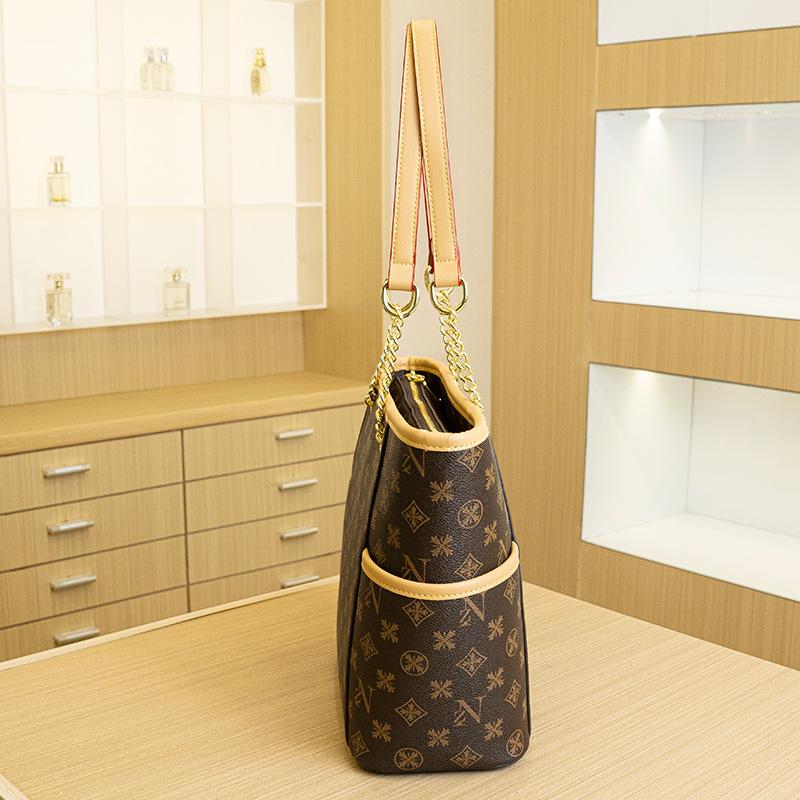 Женская сумка-шоппер Commuter, большая вместимость, модная и универсальная, с принтом, сумка-тоут в стиле ретро с цепочкой под мышкой