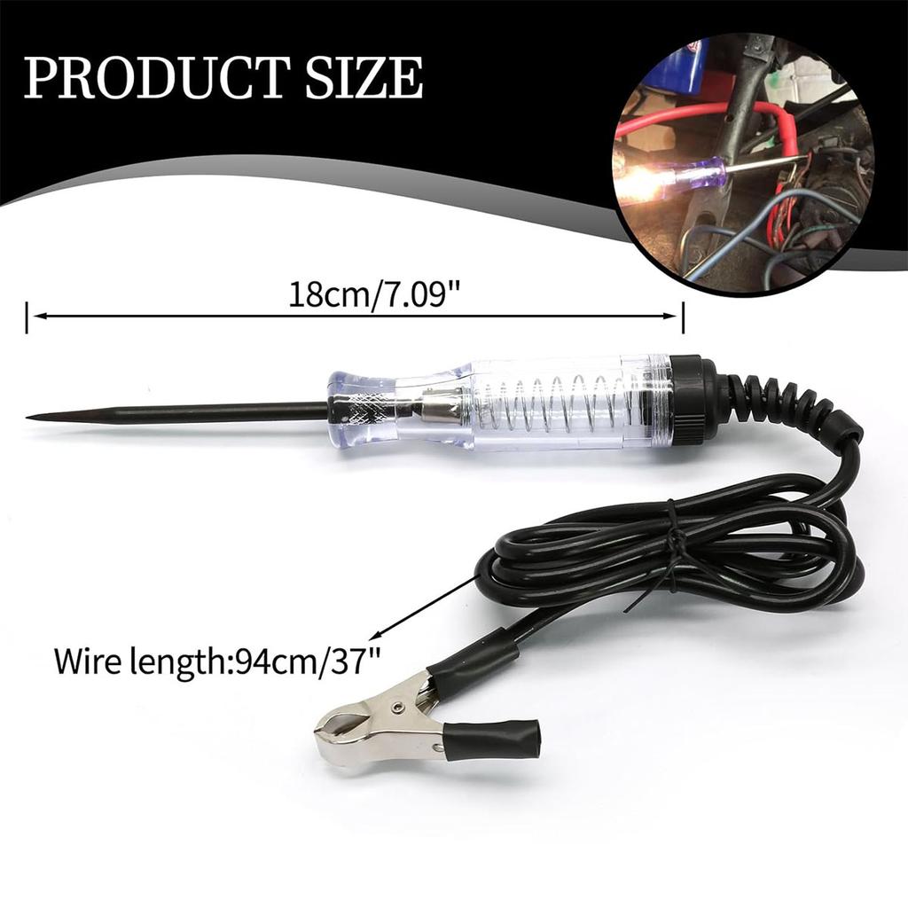 Test Light Automotive, Auto Car Truck Voltage Circuit Tester 6V-24V Tester with Digital Display Wire Vehicle Volt Probe Pen