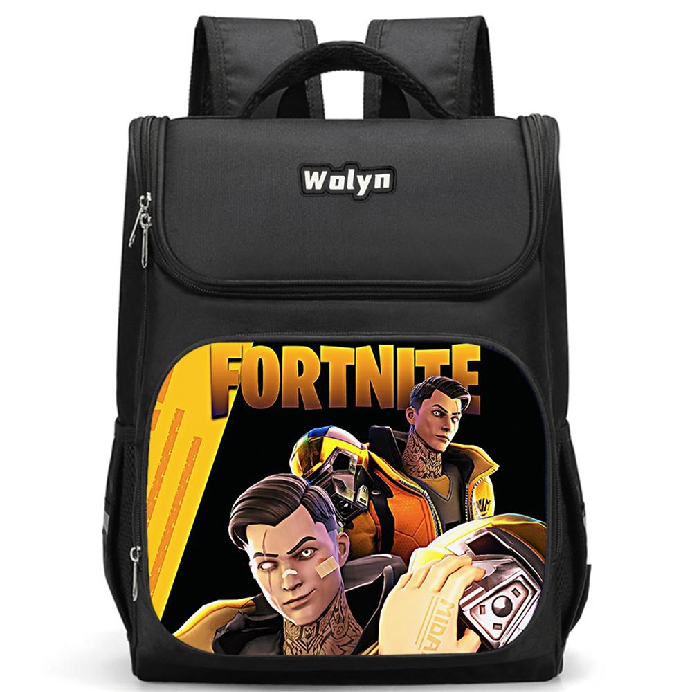 Школьный рюкзак FORTNITE с мультяшным принтом для детей, вместительный и многоотсековый, прочный рюкзак для школы и повседневного использования, для мальчиков и девочек 5-10 лет