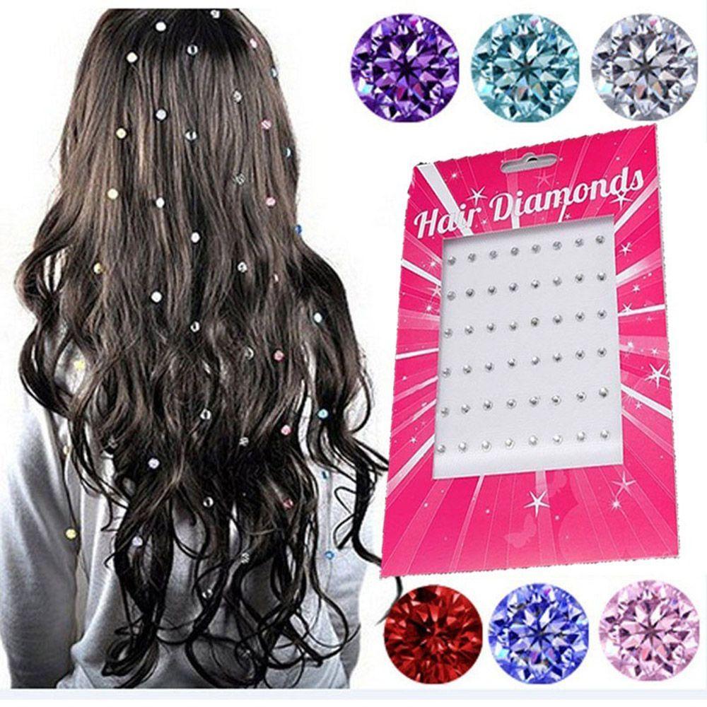 2 Bags Hair Styling Hairdressing Hairdo Supplies Hair Dress Accessories Hot Drilling Crystal