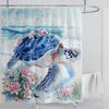 Ocean Wave Scenery Shower Curtain Waterproof Shower Curtain Polyester Fabric 3D Printed Curtain Bathroom Decoration With Hooks