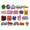 20Pcs Motivational Phrase Series PVC Shoe Charms