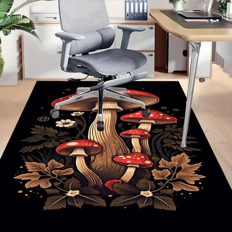 1pc mushroom forest Carpet Anti Slip Polyester Floor Mat for office.Bedroom