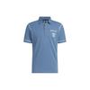 Originals X Bogey Boys SS23 Logo Pocket Button Short Sleeve Polo Shirt Men Polo Shirts Blue HY1789