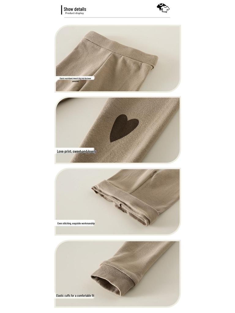 Детские мягкие и дышащие леггинсы с принтом на осень 2025 года - Дружелюбные к коже длинные брюки для девочек