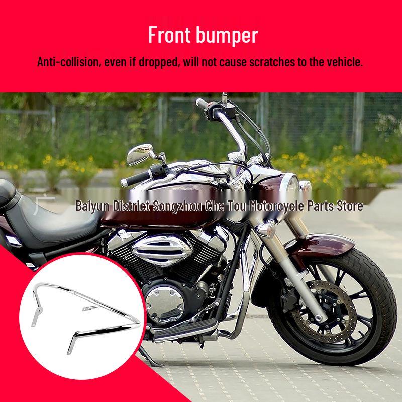 Хромированная защита переднего бампера для Yamaha XVS950 XV950 (2010-2024 гг.)