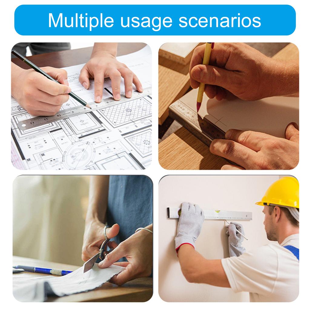 Точный алюминиевый сплав квадратный угол линейка транспортир инструмент подходит для точных измерений в деревообработке строительство