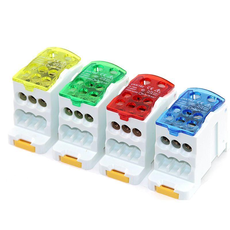 Electric Split Din Rail Terminal Block Junction Box Power Wire Electrical Connector UKK80A 125A 160A 250A 400A 500A