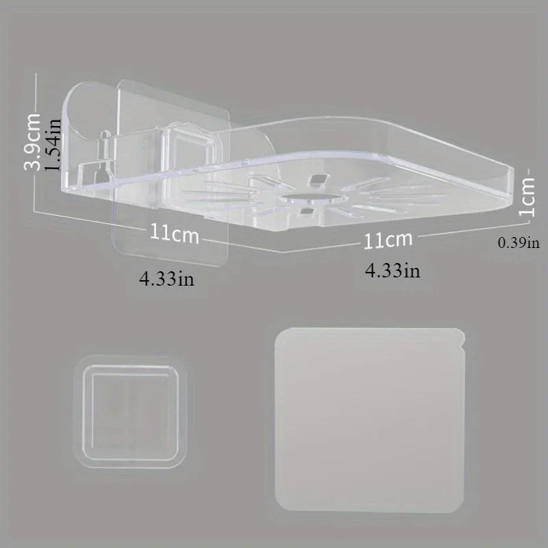 Webcam Mount Bracket Anti-Drop 2 Installation Methods Wall Desk Clip Holder for Webcam Monitor Storage Transparent White