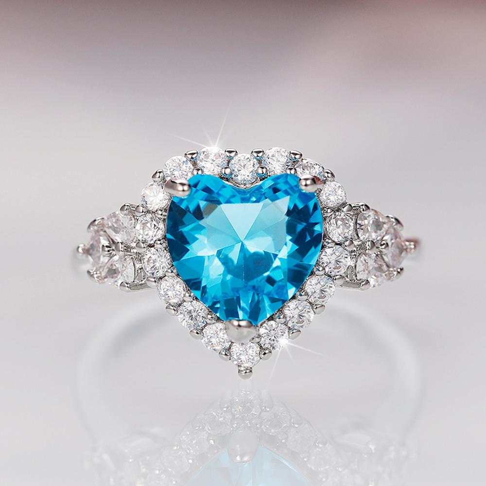 Новые яркие цветные кольца с кубическим цирконием для женщин, романтические свадебные аксессуары для свадебной церемонии, подарок, модные ювелирные изделия