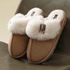 High-end Home Cotton Slippers Autumn and Winter New Indoor Plush Warm Shoes Thick Sole Non-slip