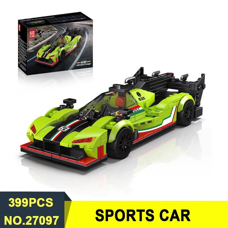 MOULD KING 27097 27098 27099 Sports Racing Car SC63 FR-499P Model Building Block with Display Box Brick Assembly Xmas Gift