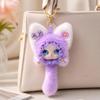 Hanging Charm Plush Cat Keychain Lace Border Bag Decoration Cartoon Furry Cat Pendant  Pendant