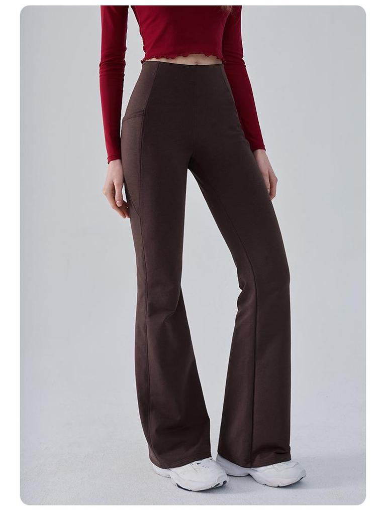 Брюки для йоги микро-клеш с высокой талией, с эффектом «персика» и контролем живота