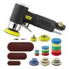 60Pc Air Sander Kit Pneumatic Sander with Backing Plates Sanding Discs Buffing Pads for Random Orbital Sanding Buffing Polishing