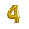 32-Inch Body Shaping Numeric Balloons - Gold & Silver, Floating Birthday & Celebration Decor