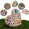Memorial Garden Stone Resin Love Heart Shaped Stone Sympathy Gift Outdoor Memorial Ornament for Bereavement Loss of Loved One Condolence Gifts