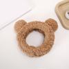 2Pcs Hair Hoop Plush Bear Ears Decor Headband Cartoon Animal Skincare Headband Washing Face Makeup Elastic Hair Band