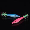 5Pcs 7cm Artificial Fluorescent Fishing Lures Squid Hook Jigs Cuttlefish Jigs Bait Spinnerbait Wood Shrimps Sea Fishing Tackle