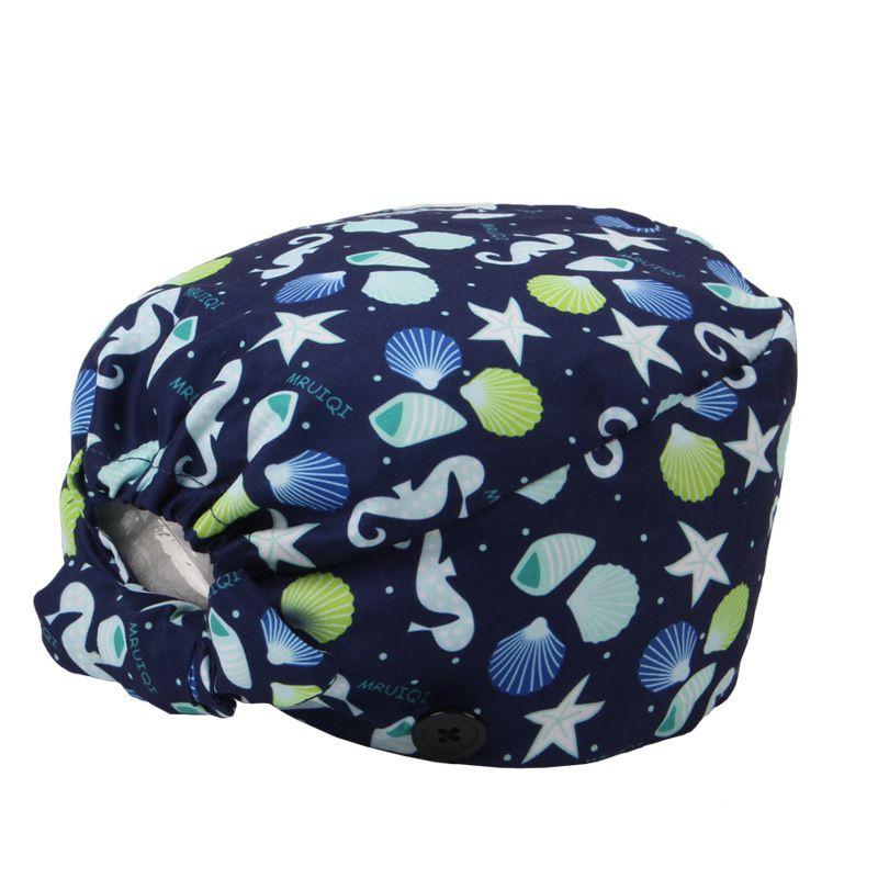 Удобная хлопковая хирургическая шапочка с влагопоглощающей регулируемой посадкой