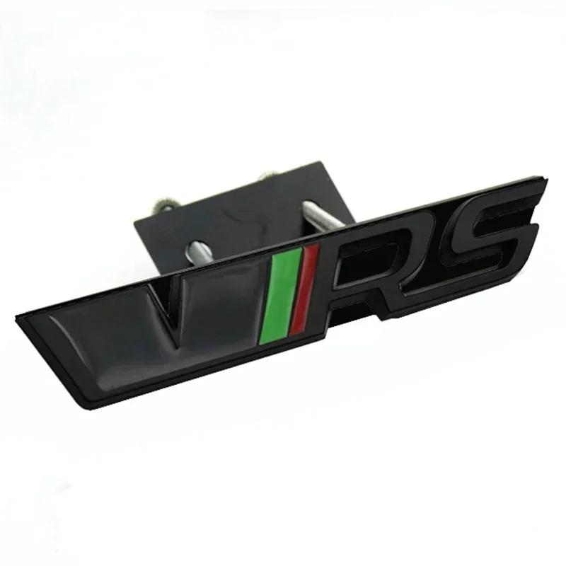 JIYQ3 VRS Logo Car Front Grille Emblem Metal Badge Decoration for Skoda Octavia Rs Fabia Rapid Superb Kodiaq Yeti Citigo Vision Kodiak