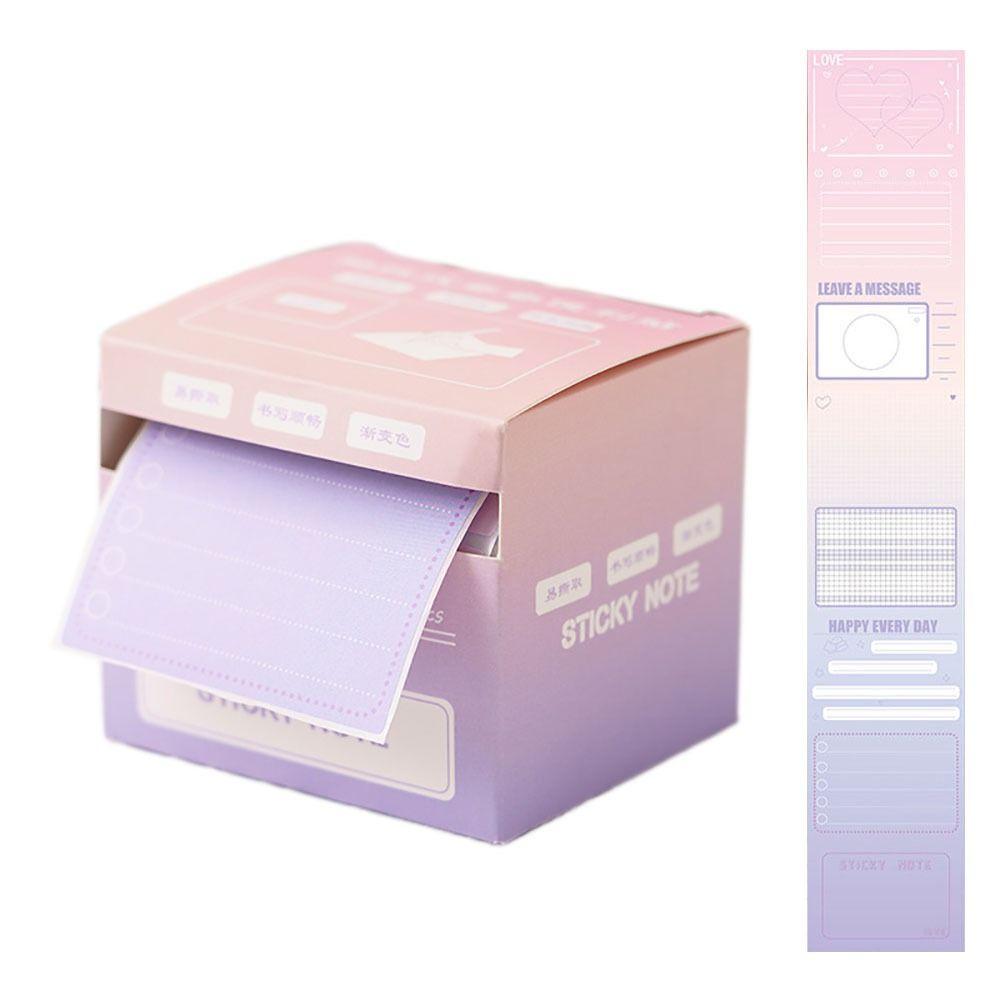 256Pcs/Set Full Adhesive Sticky Note Stationery Tearable Notepad Labels Stickers School/Office