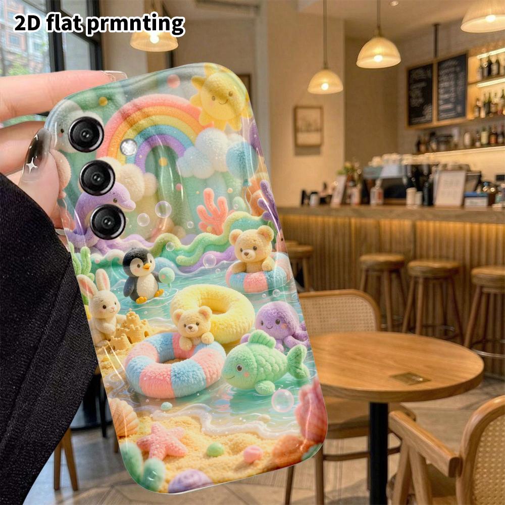 Phone Case: 2D flat, suitable for Samsung Galaxy A34 A35 M05 M06 S20 S22 S21 FE Plus 5G protective case, Little Animal Park, perfect holiday gift for